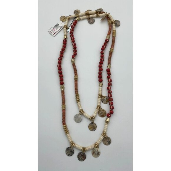 Chicos Utopia Collection Summerberry Single-Strand Beaded 48 inch Necklace NWT - Picture 1 of 8